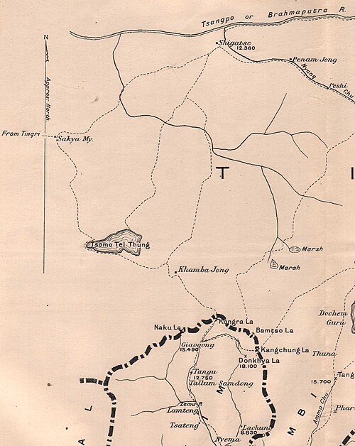 Shigatse i Tsangpo - Penam Jong, Khamba Jong, Tybet 1903