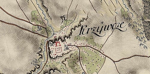 Zamek na mapie Friedricha