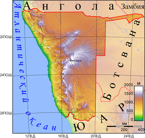 Rzeźba terenu Namibii
