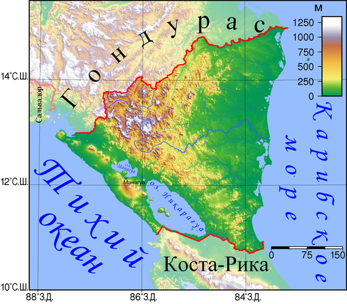 Rzeźba terenu Nikaragui