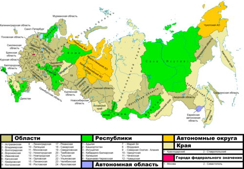 Podmioty federalne RF 2014