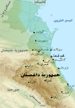 Mapa Dagestanu