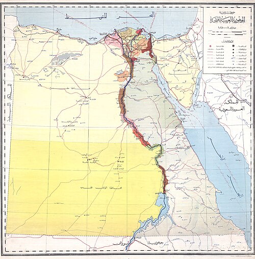 Mapa administracyjna Egiptu (1966)