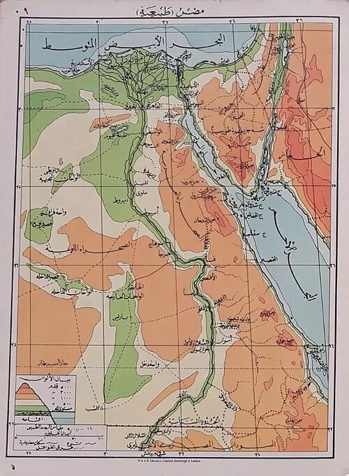 Mapa topograficzna Egiptu