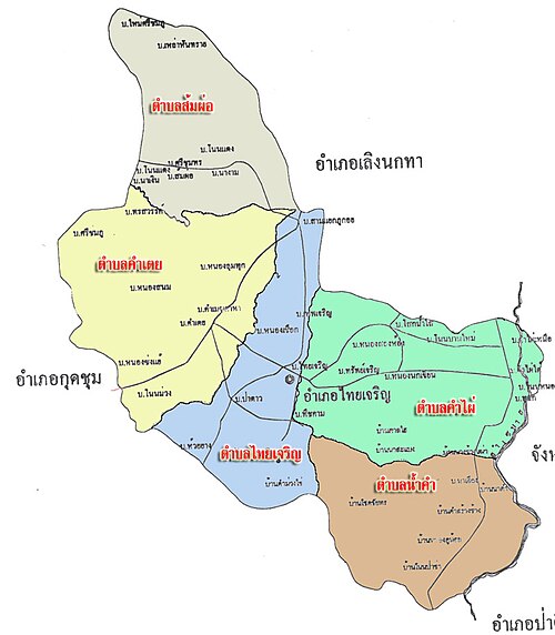 Mapa Okręgu Thai Charoen