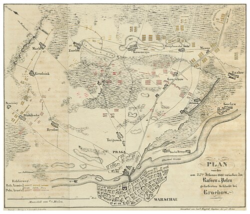 Plan bitwy pod Grochowem (1831)