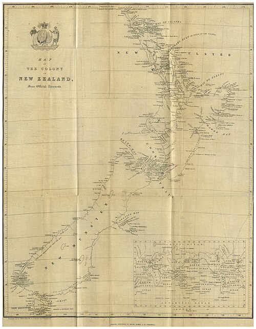 Mapa Kolonii Nowa Zelandia (1842)
