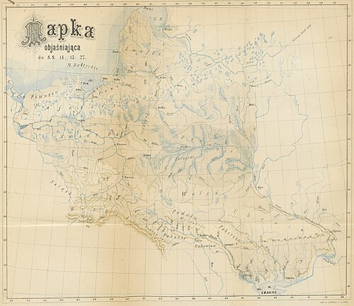 Mapa fizyczna Polski (1863)