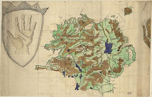 Mapa hrabstwa Ulster, Irlandia