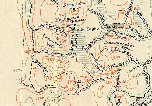 Mapa orograficzna Środkowego Uralu 1904