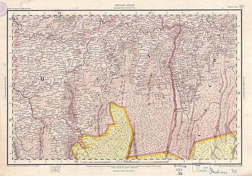 SE Kwartał Arkusza Atlasu Indyjskiego (1870)