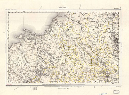 SE Kwartał Arkusza Atlasu Indyjskiego (1881)