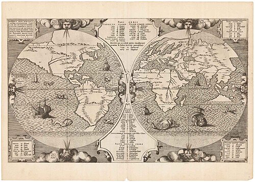 1571 Arias Montanus Mapa świata Galeria Altea