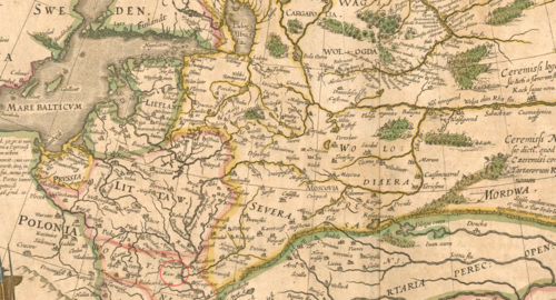 1645 Kijów - szczegół z Tabulae Russiae