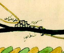 Hasankeyf z mapy osmanskiej 1671