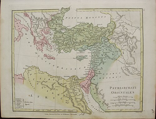 Mapa czterech Kościołów Wschodu 1800