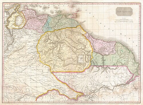 Mapa Północno-wschodniej Ameryki Południowej 1818
