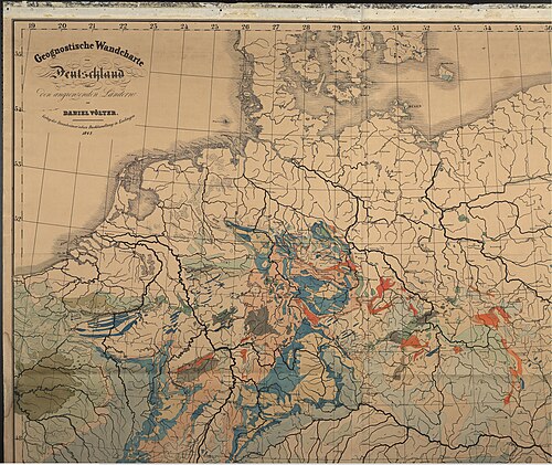 Mapa geologiczna Niemiec 1842