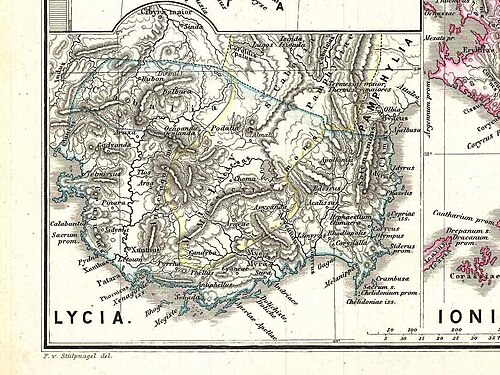 Mapa Azji Mniejszej w starożytności, Spruner
