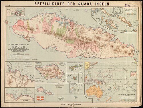 Mapa specjalna Wysp Samoa 1900