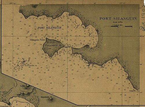 Mapa nautyczna Port Silanguin 1902