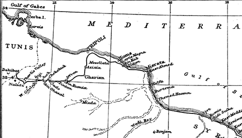 Mapa Tripolis od Georgesa Remonda 1912