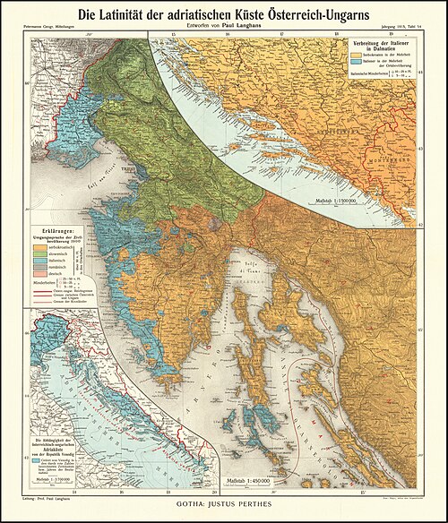 Mapa etnograficzna Adriatyku 1915