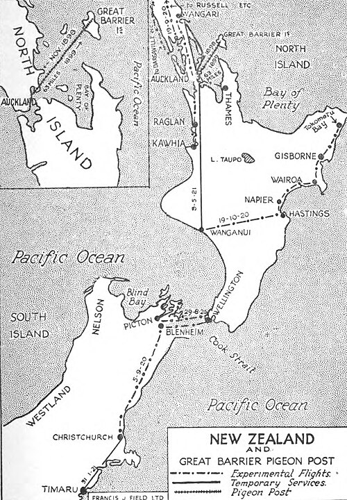 Trasy lotnicze Nowej Zelandii 1925