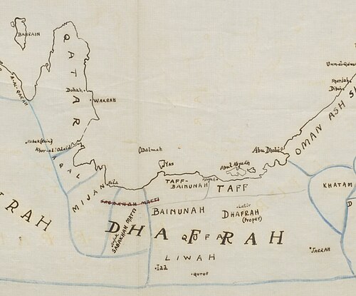 Mapa szkicowa Trucial Coast 1926