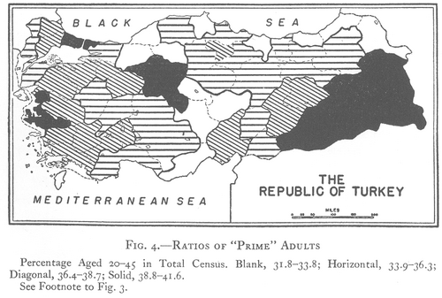 Stosunek dorosłych osób w Turcji (1927)