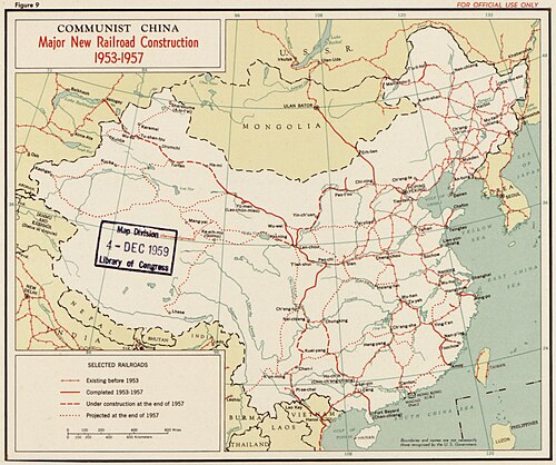 Chiny - koleje 1957
