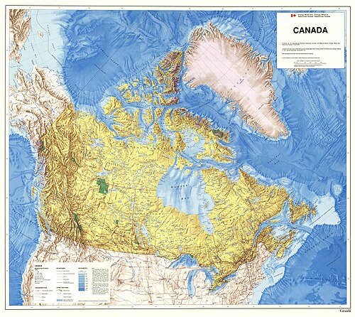 Mapa topograficzna Kanady 1983
