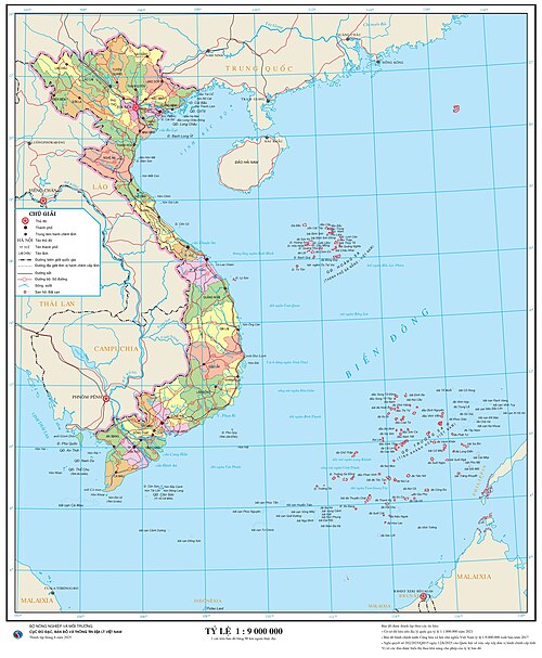 Mapa Wietnamu 2025