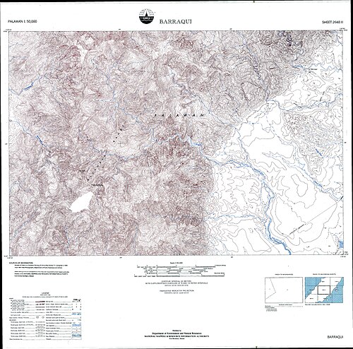 Mapa topograficzna Barraqui