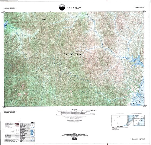Mapa topograficzna Caramay