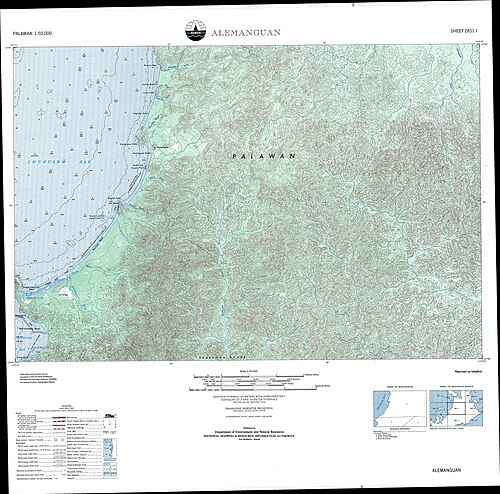 Mapa topograficzna Alemanguan
