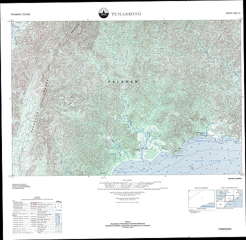 Mapa topograficzna Tumarbong