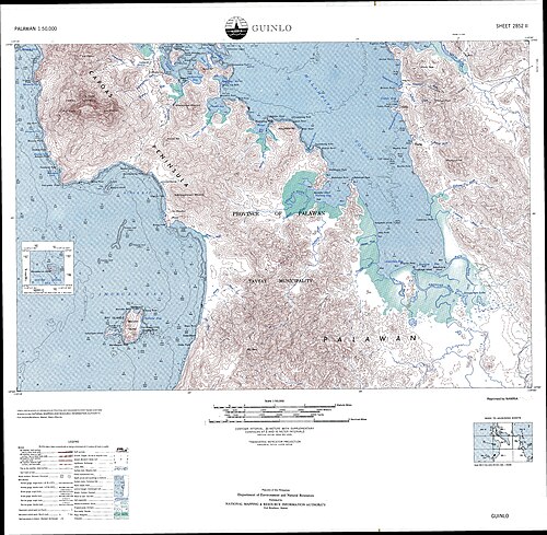 Mapa topograficzna Guinlo