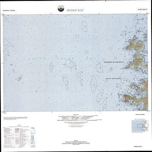 Mapa topograficzna Zatoka Minon