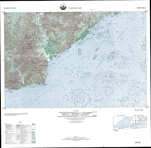 Mapa topograficzna Capayas