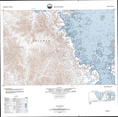 Mapa topograficzna Danleg