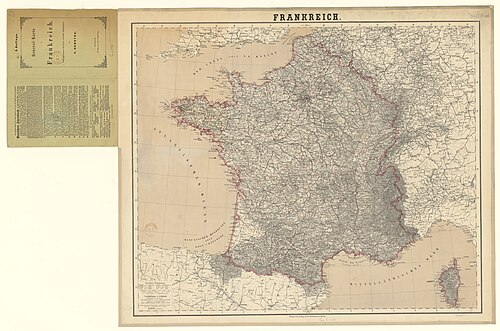 Mapa ogólna Francji według najnowszych materiałów