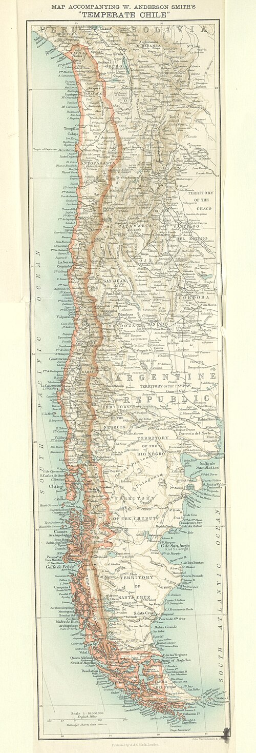 Mapa umiarkowanego Chile