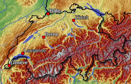 Mapa Szwajcarii R4