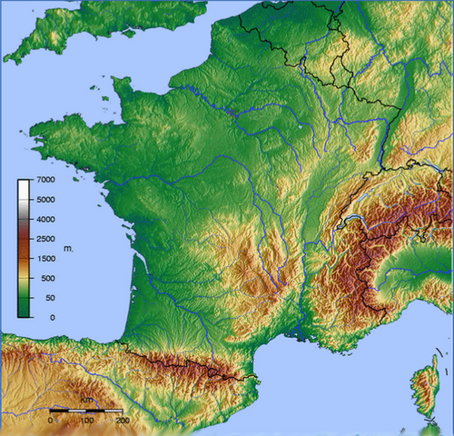 Francja - Topografia i Góry