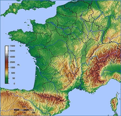 Francja - Topografia Regiony R1