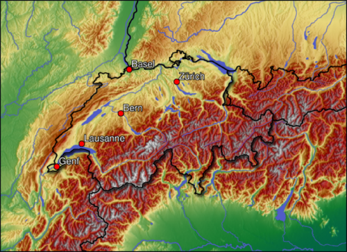 Mapa Szwajcarii R