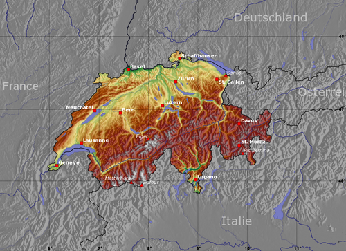 Mapa Szwajcarii R2