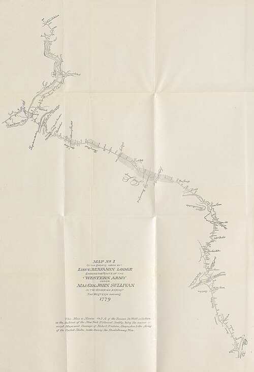 Mapa ekspedycji Sullivana 1779