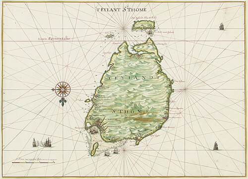Mapa wyspy San Thomé